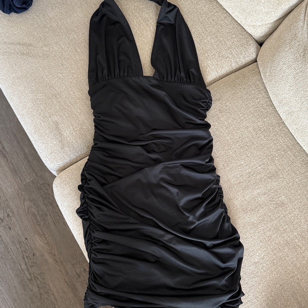 Princess Polly Black mini halter Dress